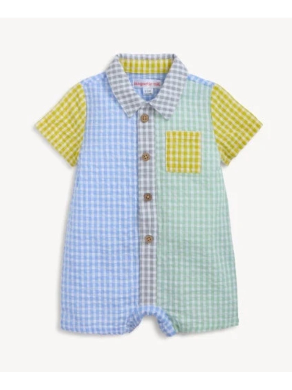 Magnetic Me Gingham Romper
